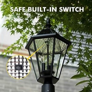 Solar lawn lamp post